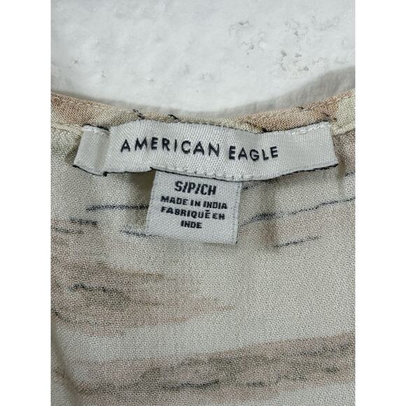 American Eagle Cropped Top Size S Viscose Beachy Multicolor Sleeveless - Picture 5 of 9